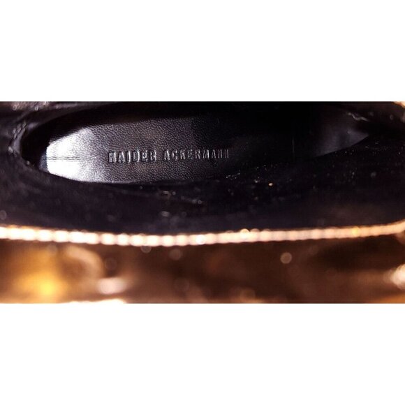 Haider Ackermann Metallic Leather Ankle Boots EU 40 US 9 A Copper Defect New - Picture 10 of 16